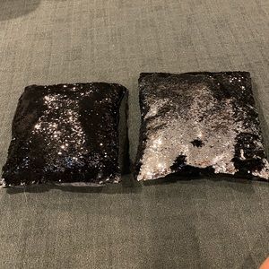 Two Sequin Color-Changing Pillows